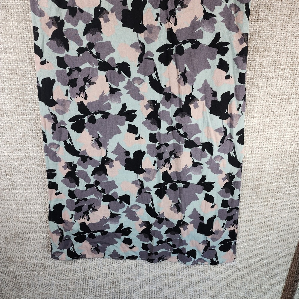 Maeve Anthropologie Long Floral Duster Blouse Womens XS Short Sleeve Flowy - Picture 9 of 12
